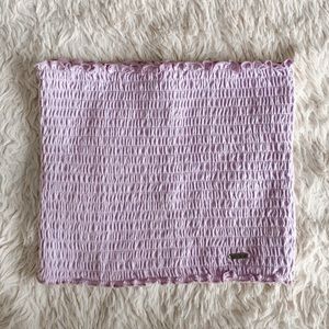 hollister lilac smocked crop tube top